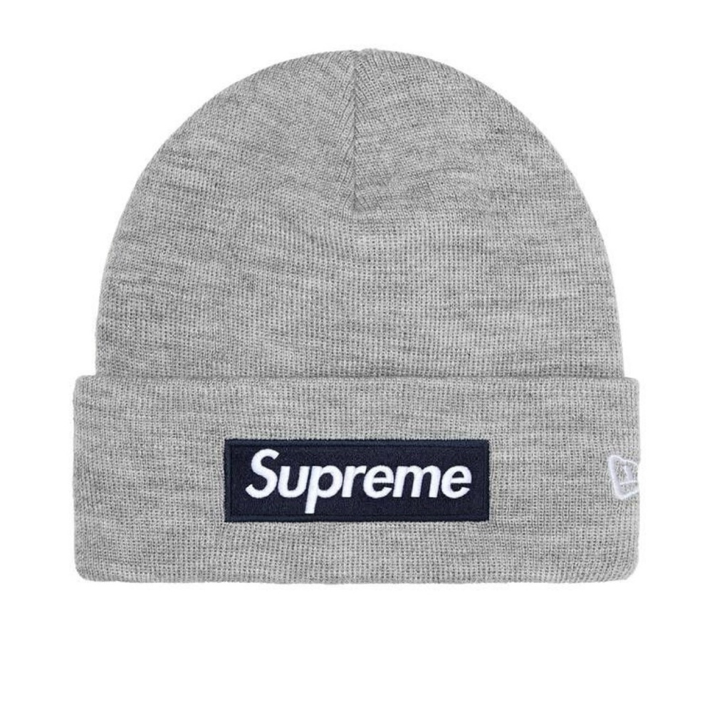 Supreme New Era Box Logo Heather Grey